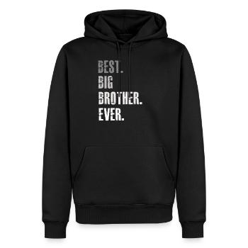 bester großer Bruder aller Zeiten - Männer Premium Bio Hoodie - Schwarz - Vorne - Nico (187cm)