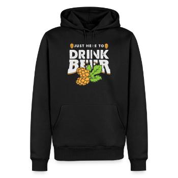 Bier trinken Alkohol trinken - Männer Premium Bio Hoodie - Schwarz - Vorne - Nico (187cm)