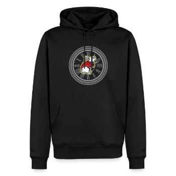 White Rabbit Vintage Clock Steampunk Gift - Männer Premium Bio Hoodie - Schwarz - Vorne - Nico (187cm)