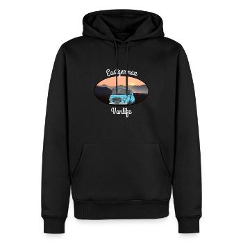 vanlife eastgerman - Männer Premium Bio Hoodie - Schwarz - Vorne - Nico (187cm)
