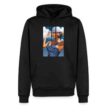 Affiche du communisme de propagande de l'Union soviétique - Sweat à capuche Premium bio Homme - noir - Devant - Nico (187cm)