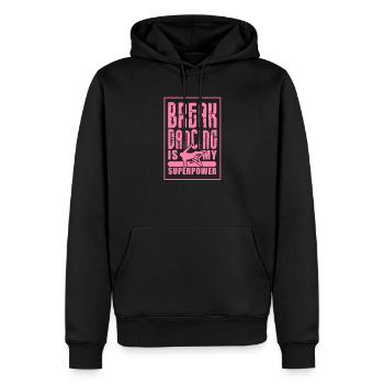 Breakdancer - Männer Premium Bio Hoodie - Schwarz - Vorne - Nico (187cm)