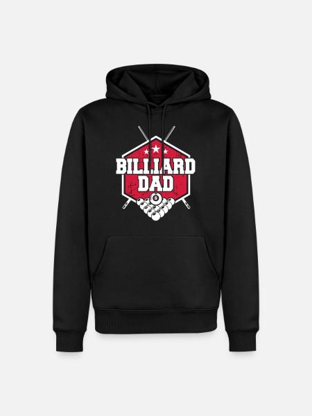 Billiard Dad - Männer Premium Bio Hoodie - Schwarz