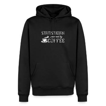Statistiker powered by Coffee - Männer Premium Bio Hoodie - Schwarz - Vorne - Nico (187cm)