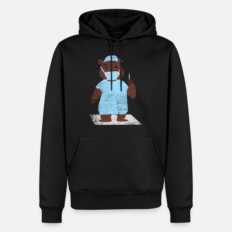 Bär Chirurg Geschenk - Männer Premium Bio Hoodie - Schwarz