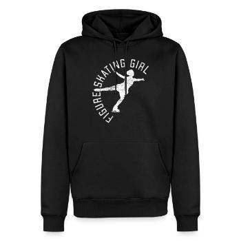 Patineur artistique Patinage artistique Patinage artistique - Sweat à capuche Premium bio Homme - noir - Devant - Nico (187cm)