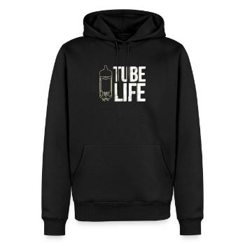 Ampli radio à tube sous vide Funny Tube Life - Sweat à capuche Premium bio Homme - noir - Devant - Nico (187cm)