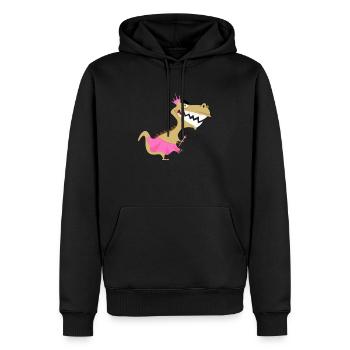 Ballerina Rex Dinosaurier - Männer Premium Bio Hoodie - Schwarz - Vorne - Nico (187cm)