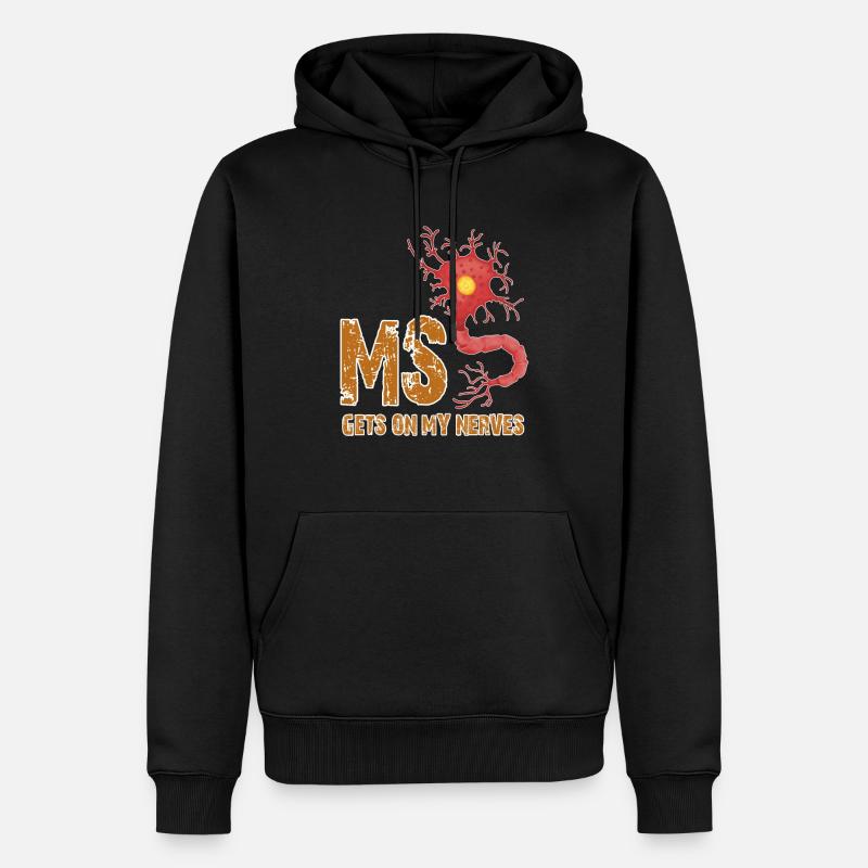 Multiple Sklerose Design - Männer Premium Bio Hoodie - Schwarz