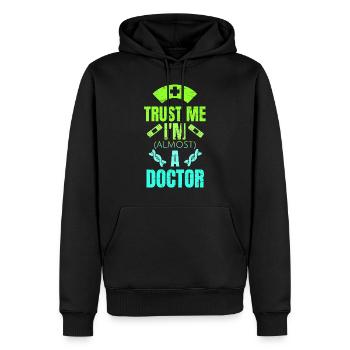 Medizinstudent Geschenk - Männer Premium Bio Hoodie - Schwarz - Vorne - Nico (187cm)