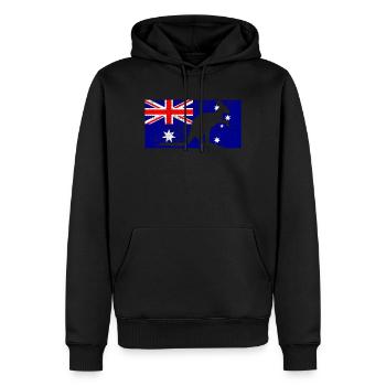 KANGAROO Australie T-shirt - Sweat à capuche Premium bio Homme - noir - Devant - Nico (187cm)