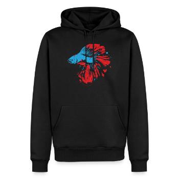 Betta Splendens Graffiti Siamesischer Kampffisch - Männer Premium Bio Hoodie - Schwarz - Vorne - Nico (187cm)