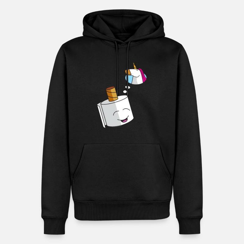Träume Einhorn - Männer Premium Bio Hoodie - Schwarz
