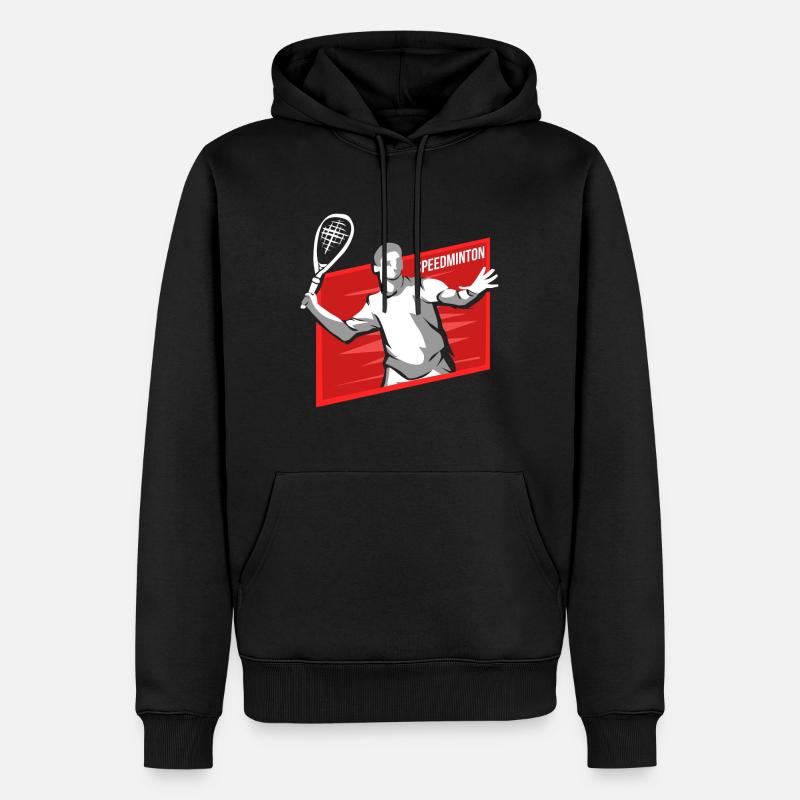 Speedminton - Männer Premium Bio Hoodie - Schwarz