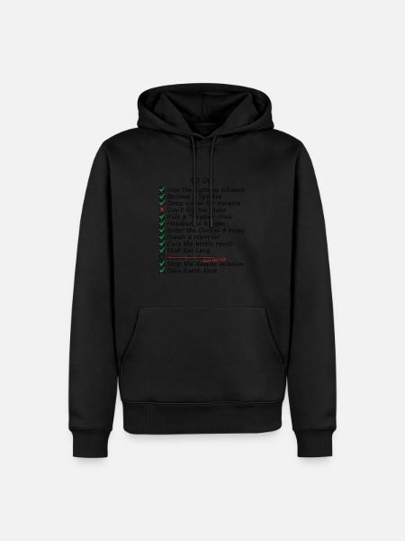 Commander Shepards To-Do List - Sweat à capuche Premium bio Homme - noir