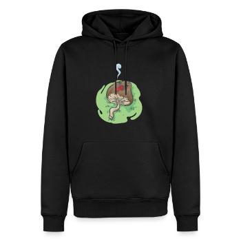 toadstool - Men’s Premium Organic Hoodie - black - Front - Nico (187cm)