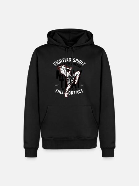 Muay Thai, MMA, combattant - Sweat à capuche Premium bio Homme - noir