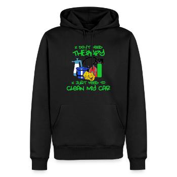 Car - Car Love - Lavage de voitures - Sweat à capuche Premium bio Homme - noir - Devant - Nico (187cm)