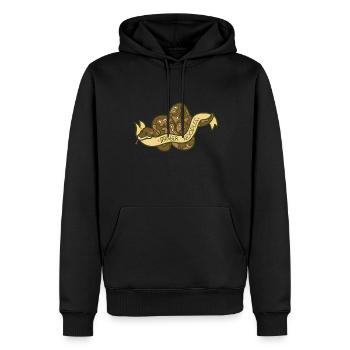 Python - Männer Premium Bio Hoodie - Schwarz - Vorne - Nico (187cm)