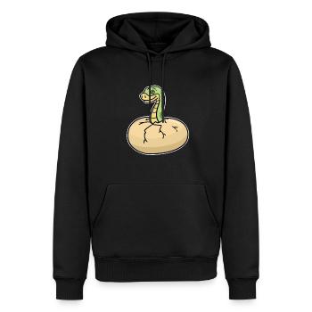 Python - Männer Premium Bio Hoodie - Schwarz - Vorne - Nico (187cm)