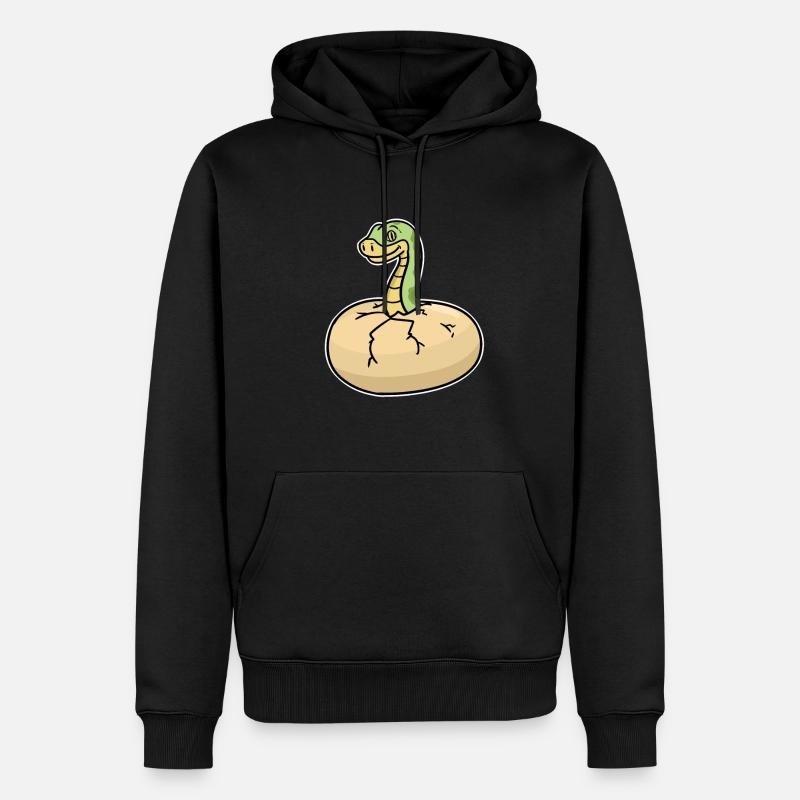 Python - Männer Premium Bio Hoodie - Schwarz