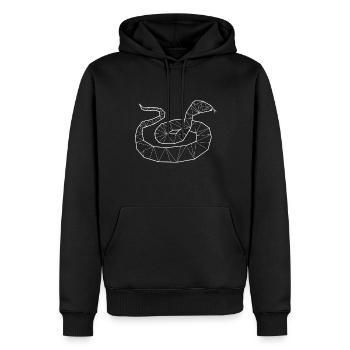 Python geometrische - Männer Premium Bio Hoodie - Schwarz - Vorne - Nico (187cm)