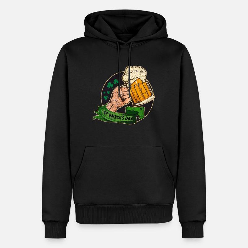 Saint Patrick - Sweat à capuche Premium bio Homme - noir