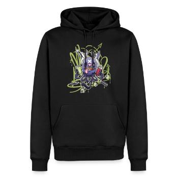 Sprayer Monster - Männer Premium Bio Hoodie - Schwarz - Vorne - Nico (187cm)