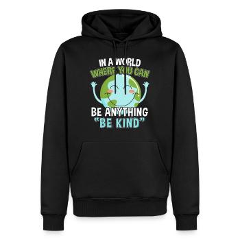 Weltfrieden Frieden Friedensbewegung Geschenk - Männer Premium Bio Hoodie - Schwarz - Vorne - Nico (187cm)
