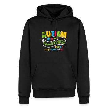 Autismus - Männer Premium Bio Hoodie - Schwarz - Vorne - Nico (187cm)
