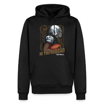 Football - Männer Premium Bio Hoodie - Schwarz - Vorne - Nico (187cm)