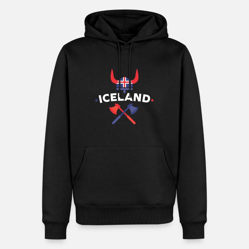 Islande - Sweat à capuche Premium bio Homme - noir