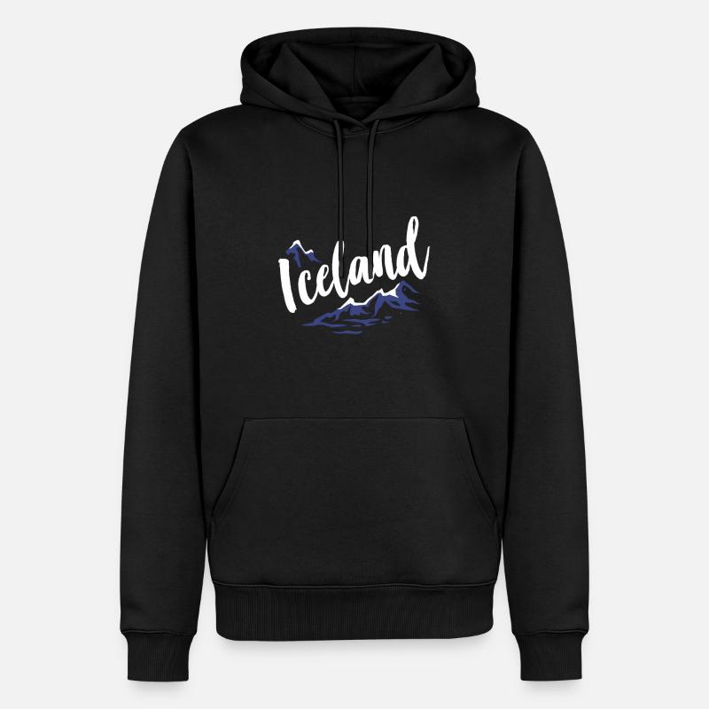 Islande - Sweat à capuche Premium bio Homme - noir