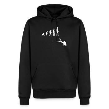 Cycle de vie du plongeur - Tee shirt Plongée - Sweat à capuche Premium bio Homme - noir - Devant - Nico (187cm)