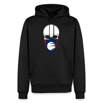 Laos Skull Tee - Laos - Männer Premium Bio Hoodie - Schwarz - Vorne - Nico (187cm)