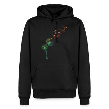 Dandelion Gleitschirm - Männer Premium Bio Hoodie - Schwarz - Vorne - Nico (187cm)
