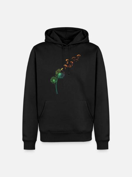 Dandelion Gleitschirm - Männer Premium Bio Hoodie - Schwarz