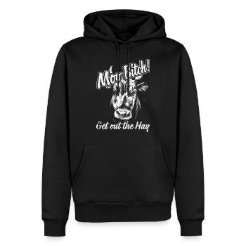 Cadeau de vache agricole - Sweat à capuche Premium bio Homme - noir - Devant - Nico (187cm)