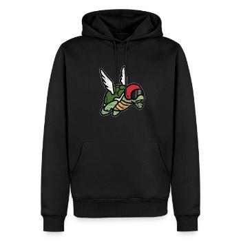 tortue - Sweat à capuche Premium bio Homme - noir - Devant - Nico (187cm)