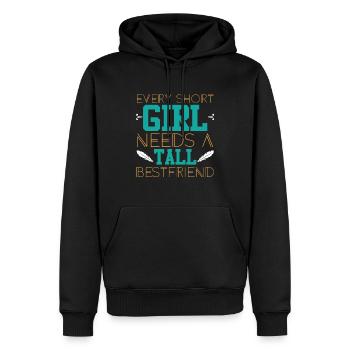klein und groß - Männer Premium Bio Hoodie - Schwarz - Vorne - Nico (187cm)