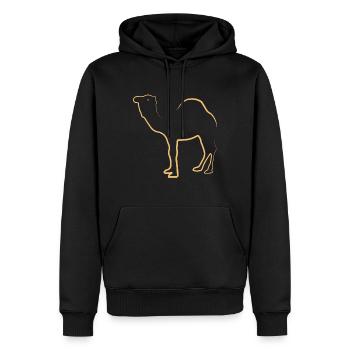 Kamel Camel Dromedar - Männer Premium Bio Hoodie - Schwarz - Vorne - Nico (187cm)