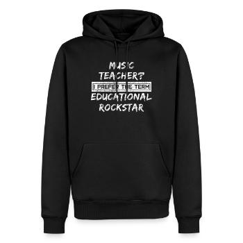 Musiklehrer - Männer Premium Bio Hoodie - Schwarz - Vorne - Nico (187cm)