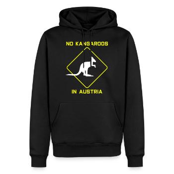 Känguru Känguru - Männer Premium Bio Hoodie - Schwarz - Vorne - Nico (187cm)