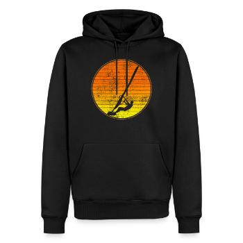 Vintage Windsurfen - Männer Premium Bio Hoodie - Schwarz - Vorne - Nico (187cm)