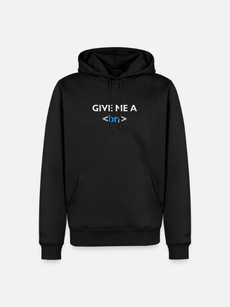 Donnez-moi une pause - HTML - Sweat à capuche Premium bio Homme - noir