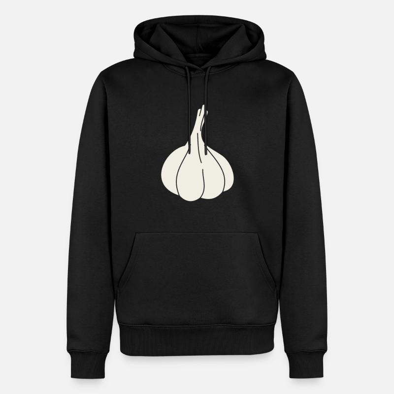 Knoblauchzehe - Männer Premium Bio Hoodie - Schwarz