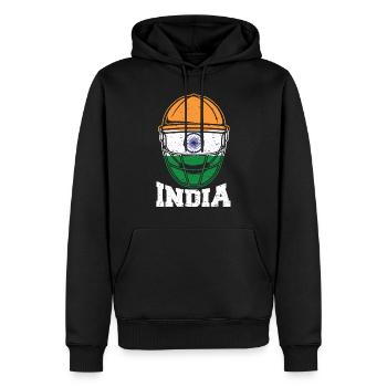 Indien Cricket Design: 2019 Indian International - Männer Premium Bio Hoodie - Schwarz - Vorne - Nico (187cm)