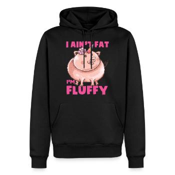 I Is not Fat I'm a Fluffy Unicorn Gift Idea - Men’s Premium Organic Hoodie - black - Front - Nico (187cm)