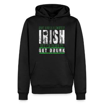 Irisches Glückskleeblatt - Männer Premium Bio Hoodie - Schwarz - Vorne - Nico (187cm)