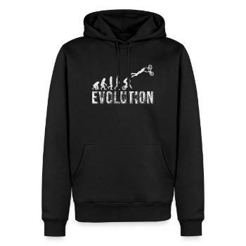 BMX Biker Evolution - Sweat à capuche Premium bio Homme - noir - Devant - Nico (187cm)